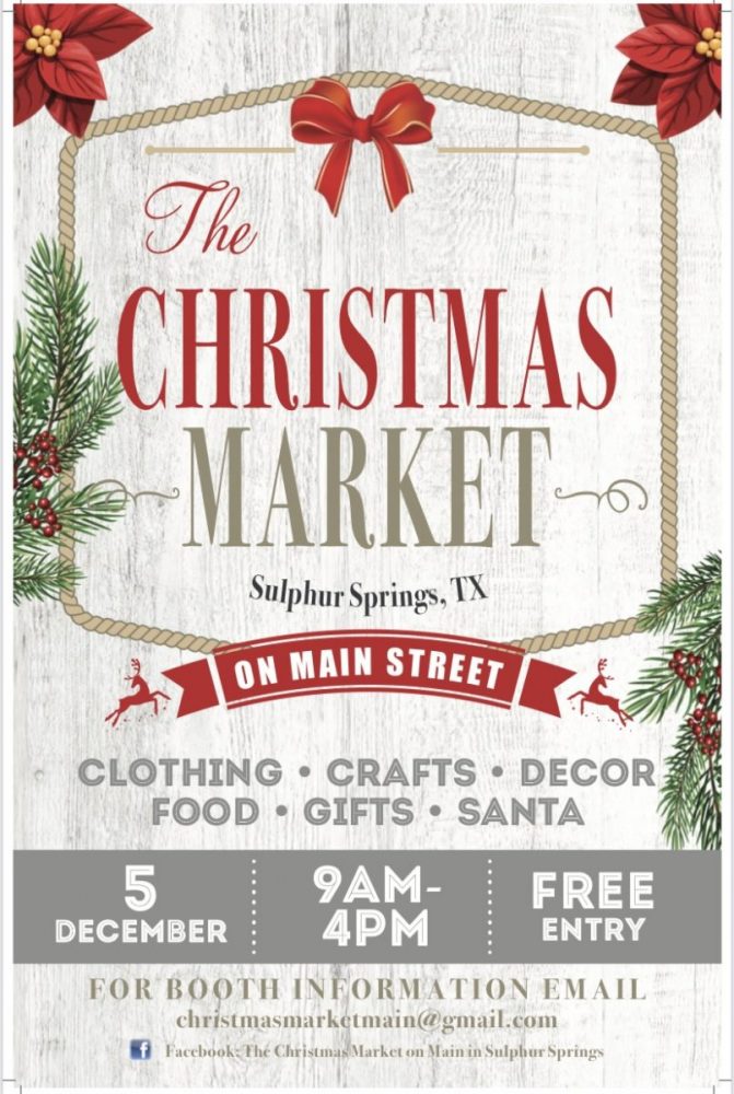 Downtown Business Association Hosting Christmas Market on Main Street on Saturday