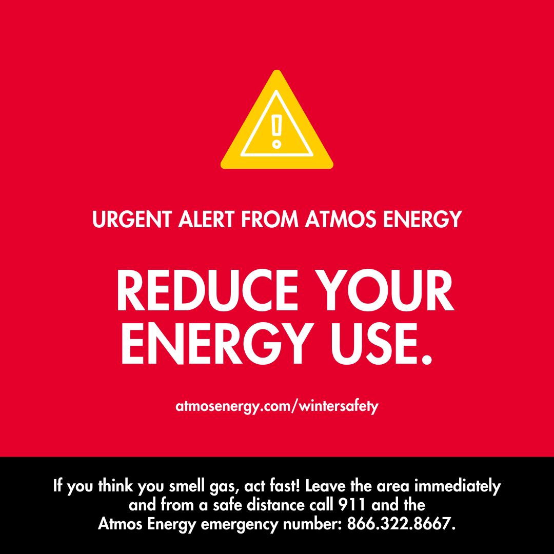 Atmos Expresses Urgent Need for Customers to Conserve Energy During Historic Winter Storm
