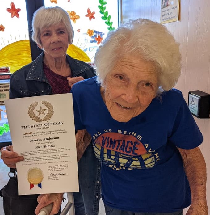 Local Senior’s 100th Birthday Recognized by Governor
