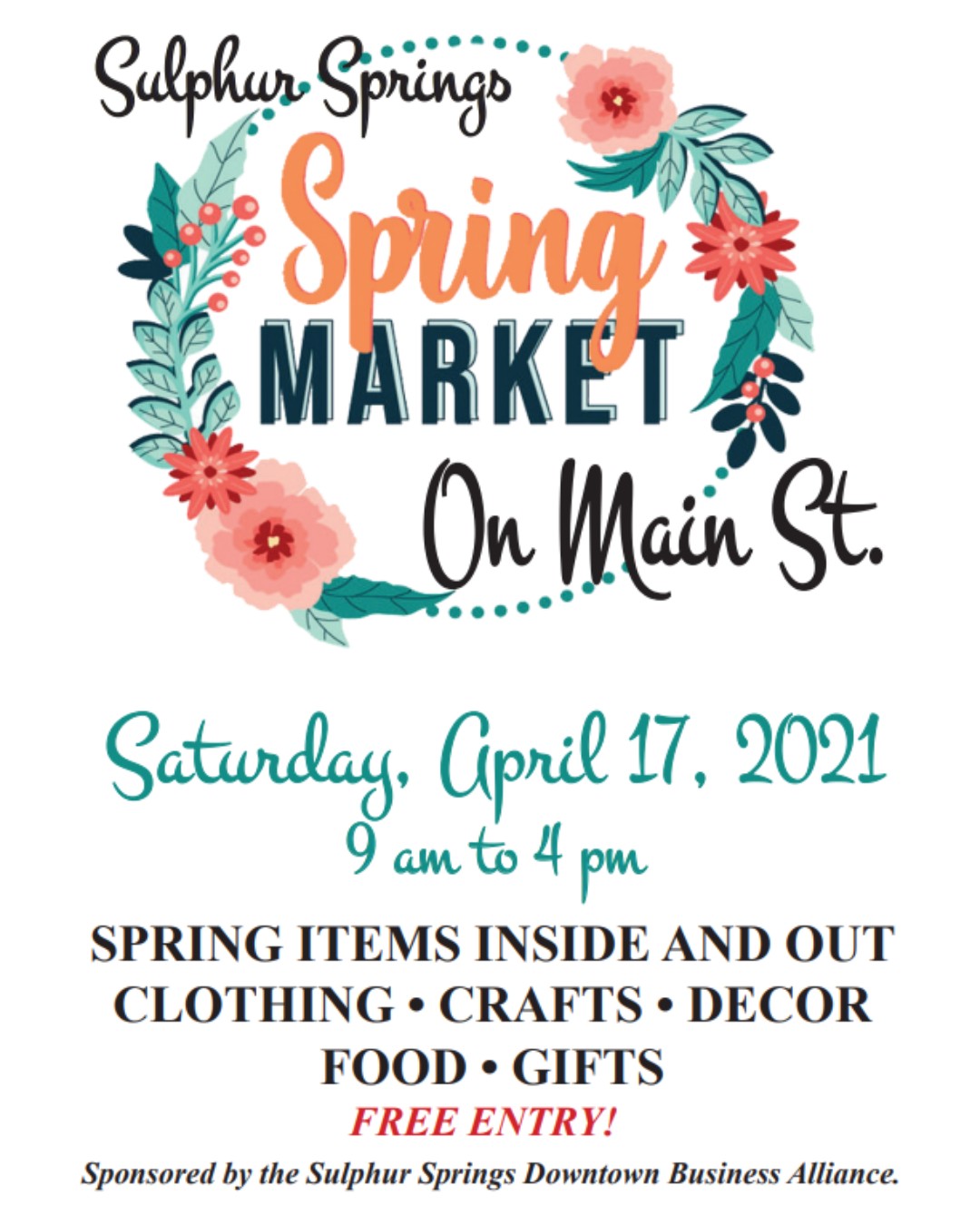 Local Vendors and More Planned for Spring Market on Main St. on Saturday