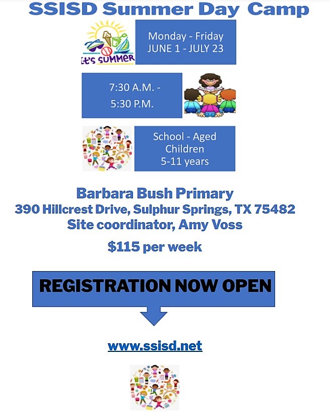 Need Summer Child Care? SSISD is offering an amazing Summer Day Camp!  