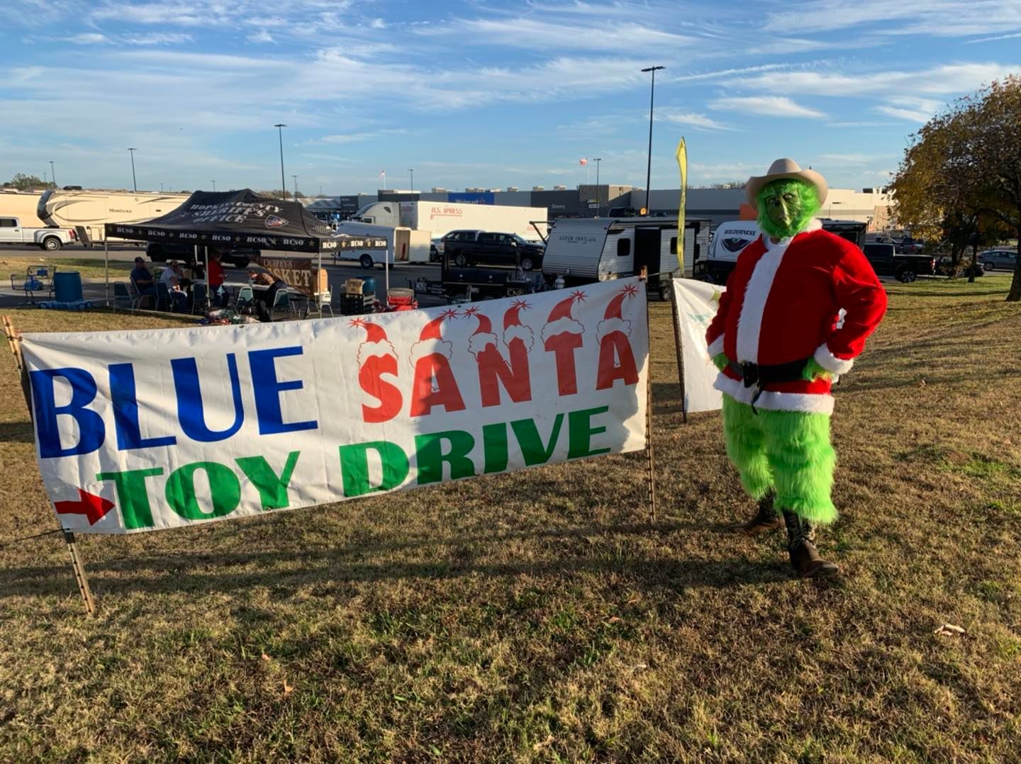 Blue Santa marks goals as fundraiser picks up