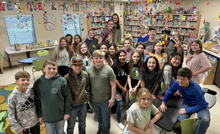Miller Grove 6th grade makes 1000 paper cranes for sick classmate