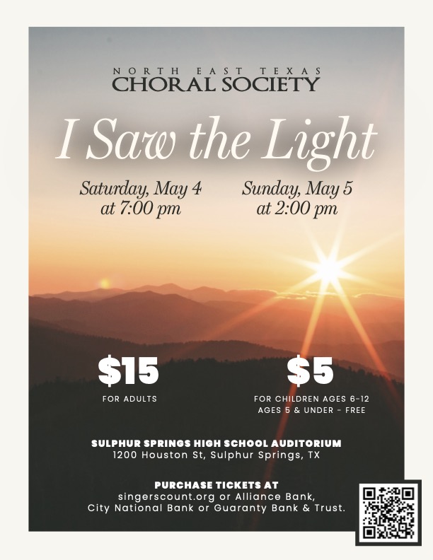 Life’s Flavors ~ North East Texas Choral Society Spring By Allison Libby-Thesing