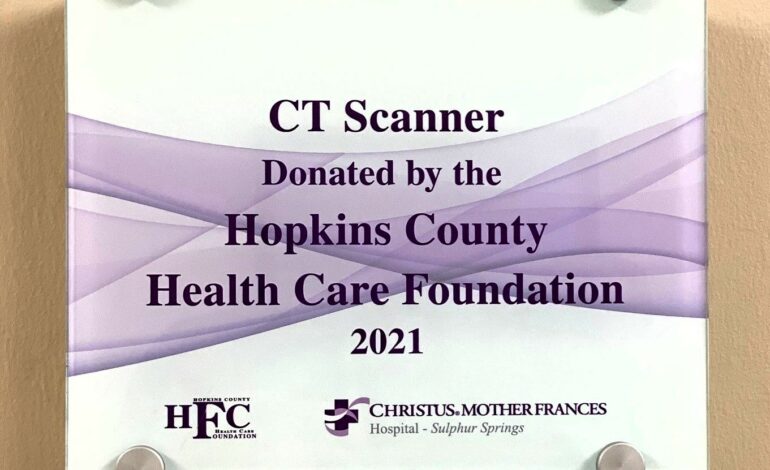 New CT Scanner Added At CHRISTUS In Sulphur Springs