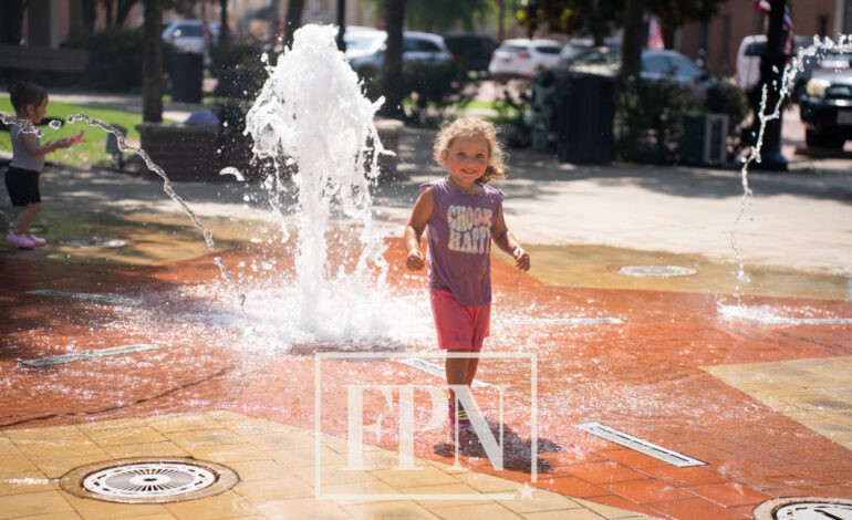 Fun In the Water Fountains On The Square