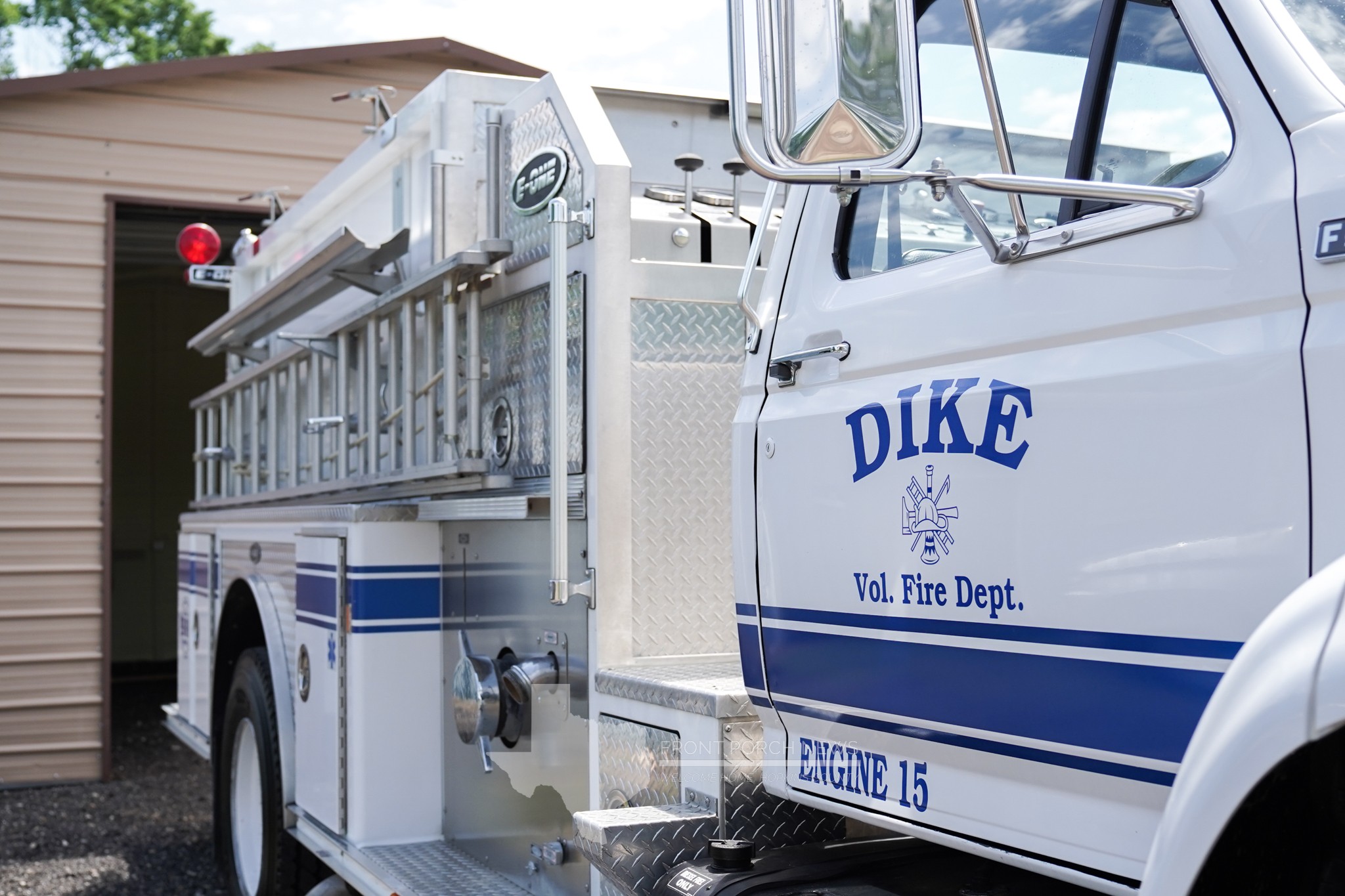 Dike VFD welcomes new fire truck courtesy Hopkins Solar