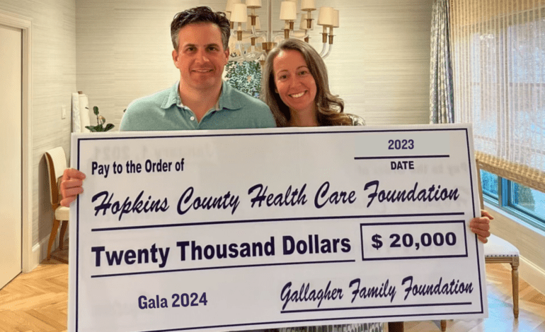 The Gallagher Family Foundation Sponsors the Hopkins County Health Care Foundation’s Gala
