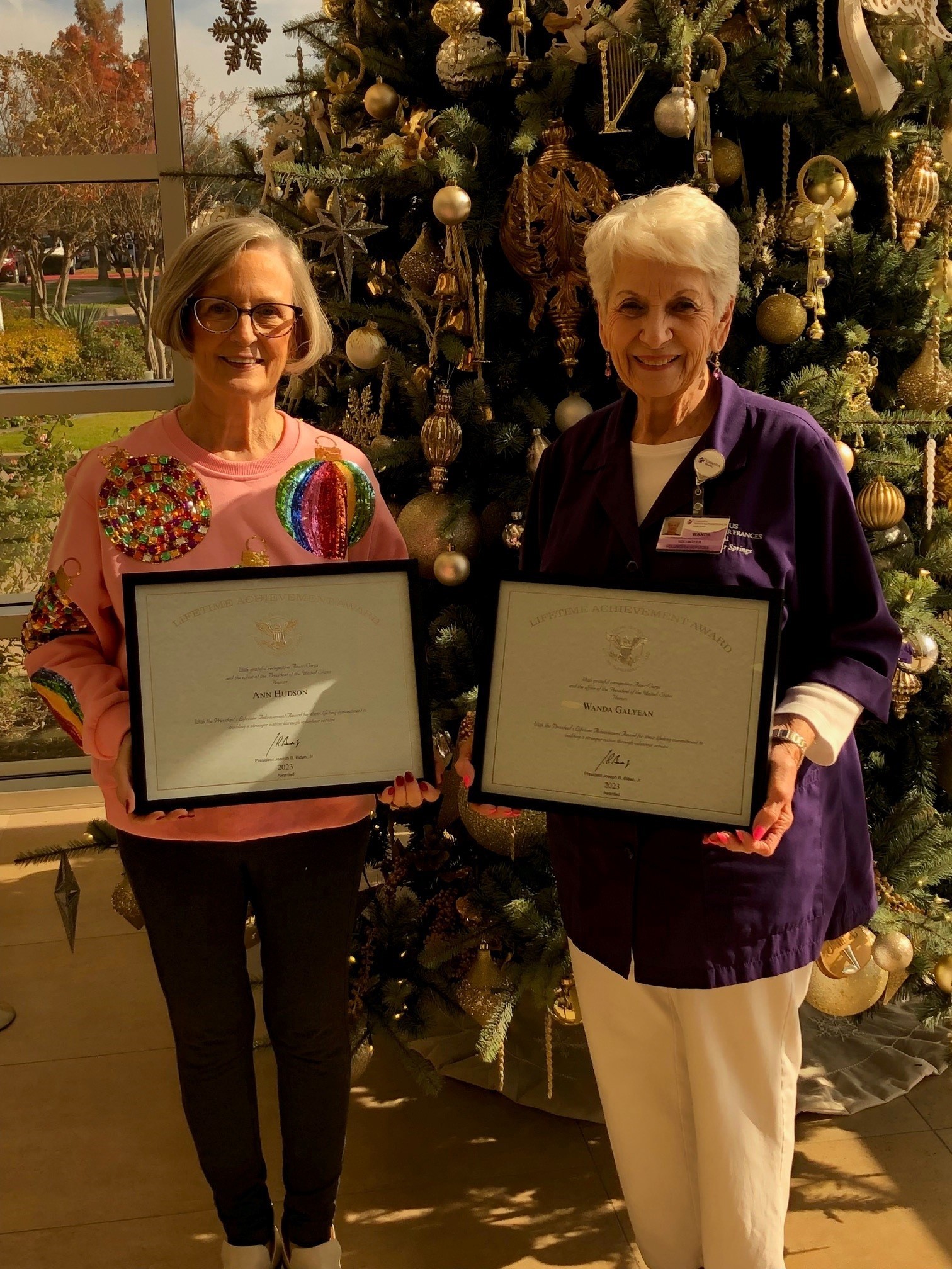 CHRISTUS Volunteers Recognized with Lifetime Achievement Recognition 12/8/23