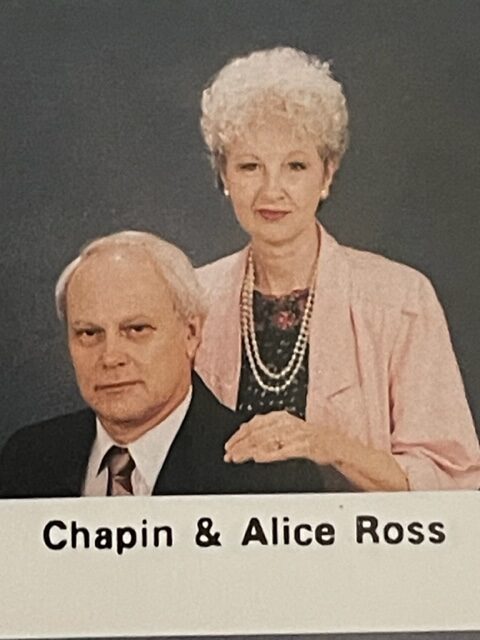 Obituary for Chapin & Alice Ross